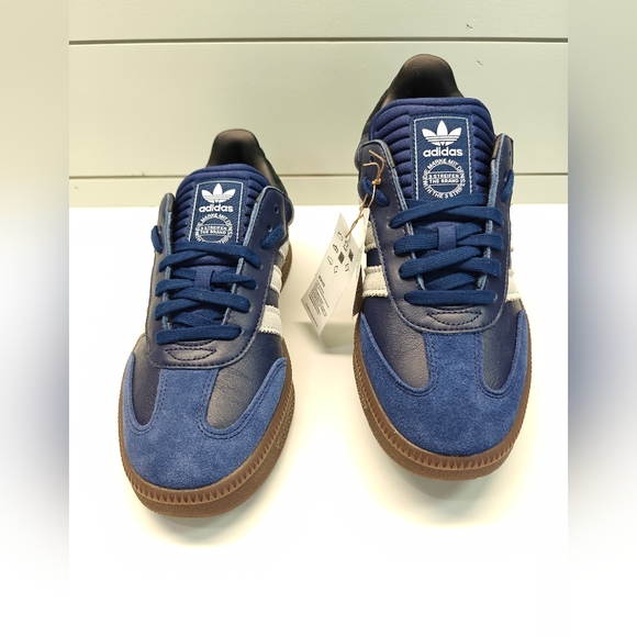 Adidas Samba XLG Dark Blue Gum Casual Leather Suede Sneakers size Women's 10.5 - Picture 2 of 11